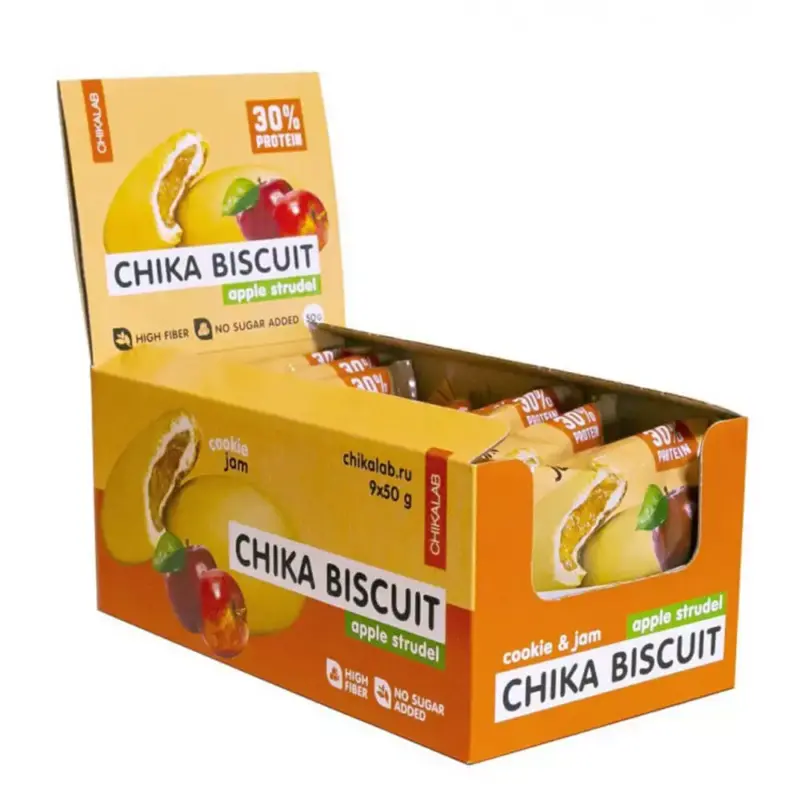 Best Dubai Chikalab Chika Biscuit Apple Strudel 50g Pack Of 9