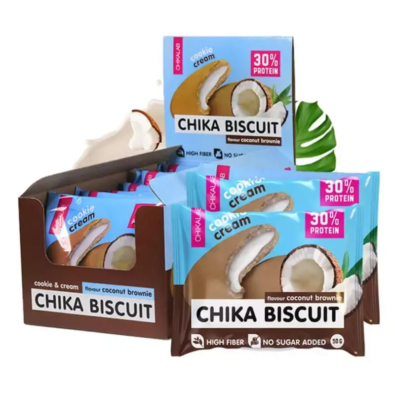 Best Dubai Chikalab Chika Biscuit Coconut Brownie 50g Pack Of 9