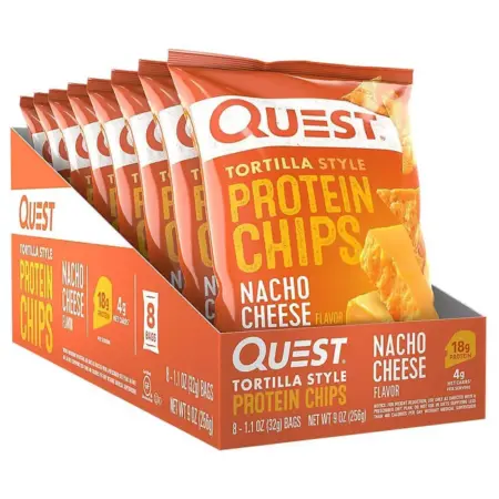 Best Quest-Tortilla-Style-Protein-Chips-Nacho-Cheese-8-Bags
