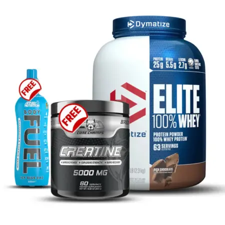 Combo Offer Dymatize Elite 100 Whey Protein Rich Chocolate 63 Servings